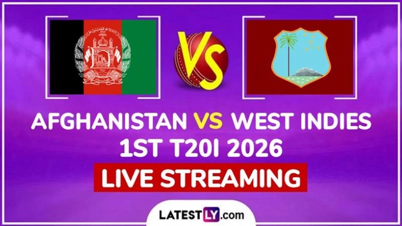 Afghanistan vs West Indies Live Streaming Online, 1st T20I 2026: How To Watch AFG vs WI Cricket Match Live Telecast on TV in India?