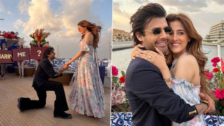 Kriti Sanon’s Sister Nupur Sanon Gets ENGAGED to Singer Stebin Ben; ‘Filhaal’ Fame Actress Shares Romantic FIRST Pictures of Proposal Ahead of Udaipur Wedding (View Post)