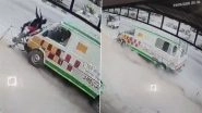 Accident Caught on Camera in Prayagraj: Ambulance Mows Down 2 Minor Boys on Highway (Watch Video)