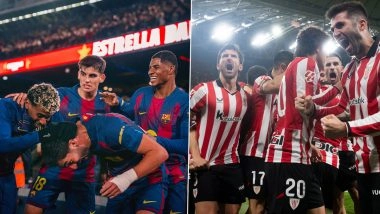 Barcelona vs Athletic Club, Spanish Super Cup 2025&ndash;26 Live Streaming Online: Get Free Telecast Details of Supercopa de Espana Semi-Final Football Match on TV With Time in IST