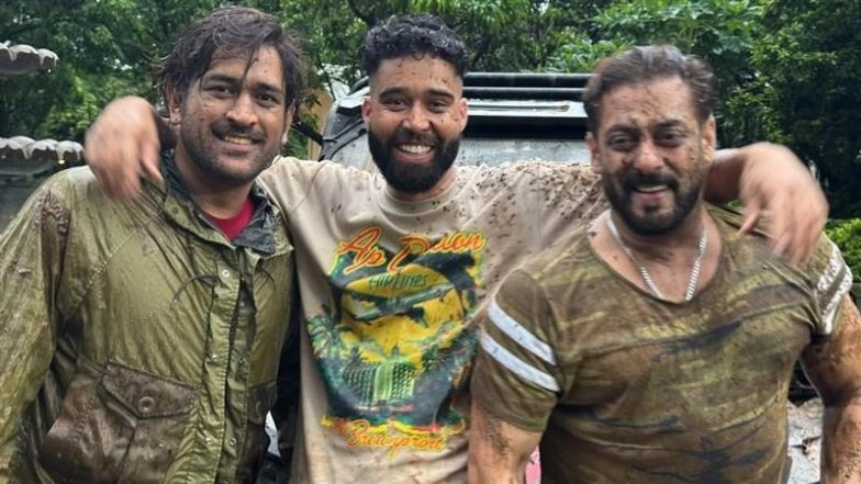 Salman Khan, AP Dhillon and MS Dhoni Indulge in Muddy Off-Road Adventure at Actor’s Panvel Farmhouse (View Pics and Watch Video)