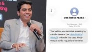 Mumbai Comedian Shridhar V Nearly Falls for E-Challan SMS Scam, Exposes Fake Website Mimicking Government Portal (View Post)