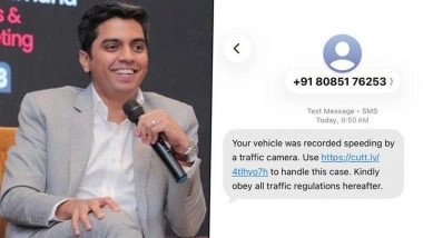 Mumbai Comedian Shridhar V Nearly Falls for E-Challan SMS Scam, Exposes Fake Website Mimicking Government Portal (View Post)