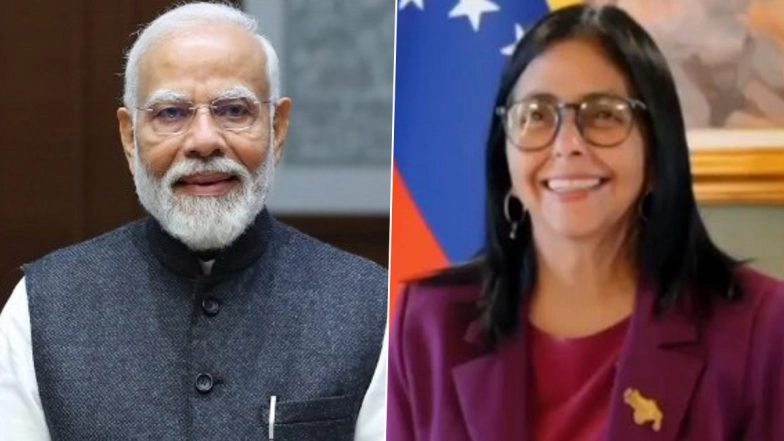 PM Narendra Modi and Venezuela Acting President Delcy Eloina Rodriguez Gomez Discuss Expanding Bilateral Ties in All Areas