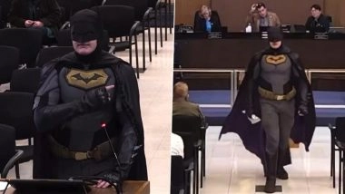 ‘Batman’ Crashes City Hall, Blasts Santa Clara Council Over ICE Fears Ahead of Super Bowl (Watch Video)