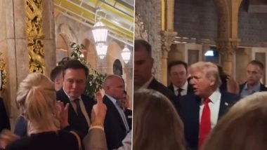 Donald Trump and Elon Musk Spotted Together at Mar-a-Lago After US Captures Venezuela Leader Nicolas Maduro (Watch Video)