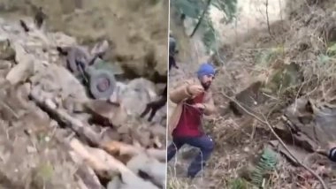 Jammu and Kashmir: 10 Soldiers Killed, 10 Injured as Army Vehicle Plunges into Gorge in Doda (Watch Videos)