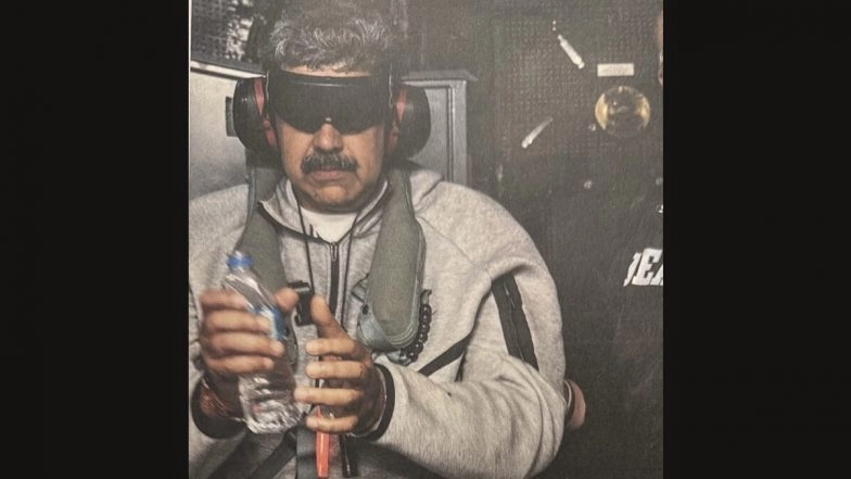 Venezuelan President Nicolas Maduro, His Wife Cilia Flores Land in New York After US Military Capture (Watch Videos)