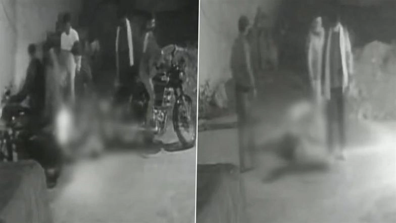 Madhya Pradesh Shocker: Youth Stabbed to Death by Mob in Vidisha After Opposing Harassment of Woman, Disturbing CCTV Video Surfaces