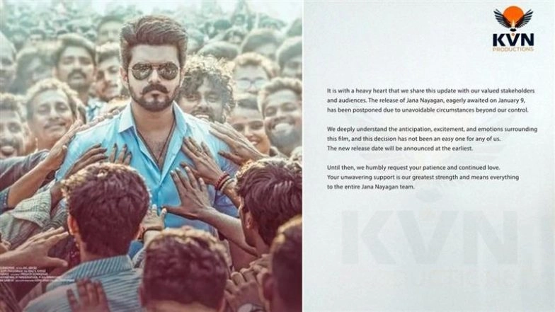 ‘Jana Nayagan’ Postponed! Release of Thalapathy Vijay’s Final Film Pushed Amid Censor Board Standoff, Makers Release Statement