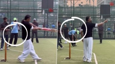 Suniel Shetty Accidentally Hits Photographer While Playing Pull Shot During Friendly Cricket Match (Watch Video)