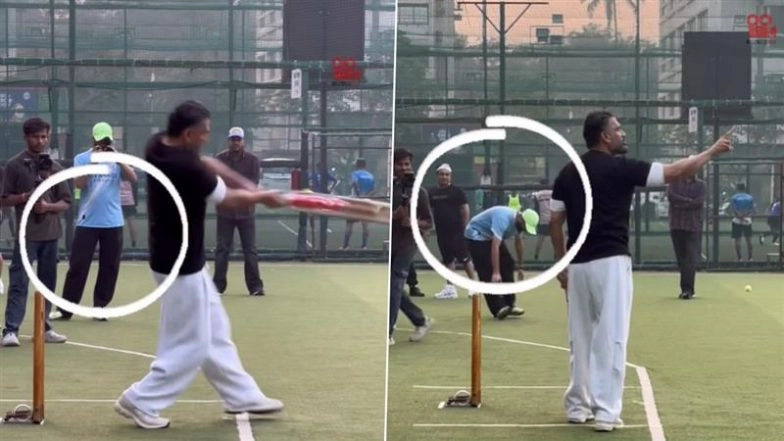 Suniel Shetty Accidentally Hits Photographer While Playing Pull Shot During Friendly Cricket Match (Watch Video)