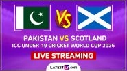 Pakistan vs Scotland Live Streaming Online, ICC Under-19 Cricket World Cup 2026: How To Watch PAK U19 vs SCO U19 Cricket Match Live Telecast on TV
