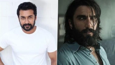 Suriya Reviews Ranveer Singh&rsquo;s &lsquo;Dhurandhar&rsquo;, Calls Aditya Dhar&rsquo;s Directorial a &lsquo;Masterpiece&rsquo; and Congratulates Akshaye Khanna and R Madhavan on Their &lsquo;Deserving Blockbuster&rsquo; (View Post)