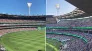 Massive! 54,000 People Reach MCG Stadium for Melbourne Derby Ahead of Melbourne Stars vs Melbourne Renegades BBL 2025-26 Match (Watch Video) Massive! 54,000 People Reach MCG Stadium for Melbourne Derby Ahead of Melbourne Stars vs Melbourne Renegades BBL 2025-26 Match (Watch Video)