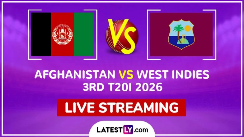 Afghanistan vs West Indies Live Streaming Online, 3rd T20I 2026: How To Watch AFG vs WI Cricket Match Live Telecast on TV