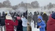 Snowball Fight in New York: Hundreds Play in Snow Amid Major Winter Storm in US (Watch Video)
