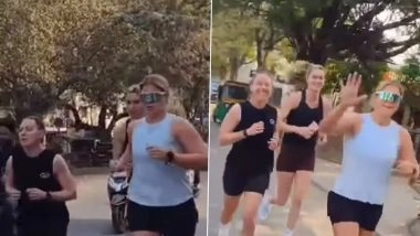 WPL 2026: RCB Women Players Lauren Bell and Grace Harris Spotted Jogging on Vasna Road in Vadodara, Video Goes Viral