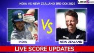 India vs New Zealand Live Score Updates of 3rd ODI 2026: Get Toss Winner Result, Live Commentary and Full Scorecard Online of IND vs NZ Cricket Match