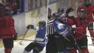 Fight Breaks Out Between Indian Army and Indo-Tibetan Border Police Players During Men's Ice Hockey Semi-Finals KIWG 2026 (Watch Video)