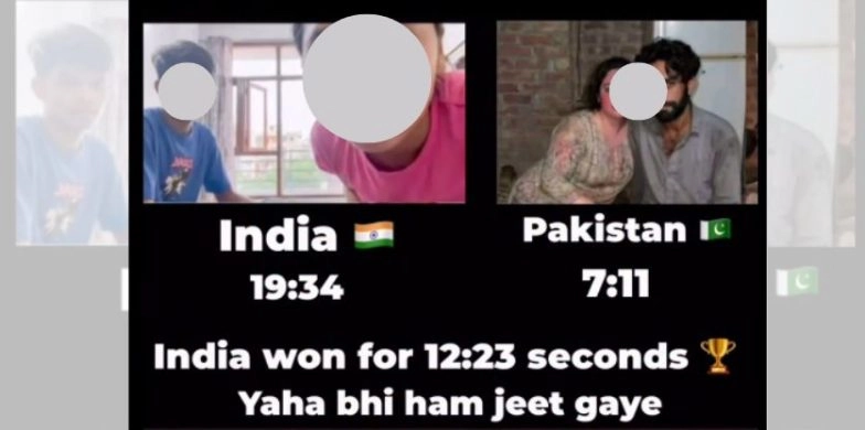 19 Minute 34 Second vs 7 Minute 11 Second Viral Videos Become India vs Pakistan Meme War