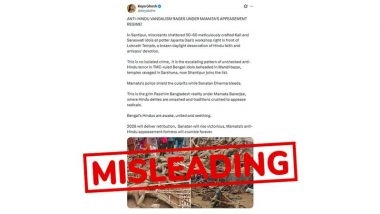 Was the Santipur Idol Vandalism a Communal Attack? West Bengal Police Debunk False Claim, Say &lsquo;It Was an Act by Intoxicated Locals&rsquo;