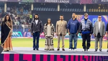 ISPL 2026: Amitabh Bachchan, Akshay Kumar, Suriya and Ram Charan Attend Grand Opening Ceremony in Surat (Watch Video)
