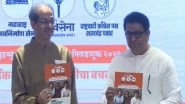 Shiv Sena UBT-MNS &lsquo;Vachan Nama&rsquo; for BMC Elections 2026: Uddhav Thackeray and Raj Thackeray Release Manifesto for Mumbai Polls, Slams BJP (See Pics and Video)