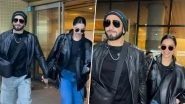 &lsquo;Dhurandhar&rsquo; Ranveer Singh and Deepika Padukone Serve Couple Goals As They Return to Mumbai, Walk Hand-in-Hand in Matching Ensembles at the Airport (Watch Video)