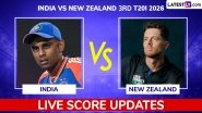 India vs New Zealand Live Score Updates of 3rd T20I 2026