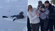 Snow Leopard Attack in China: Big Cat Attacks Tourist Near Ski Area in Xinjiang&rsquo;s Altay Prefecture, Shocking Video Surfaces