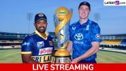 Where to Watch Sri Lanka vs England 2026 Live Streaming Online and TV Channel Telecast In India