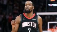 Kevin Durant Surpasses Wilt Chamberlain In NBA All-Time Scoring List, Achieves Feat During Houston Rockets vs Portland Trail Blazers NBA 2025-26 Match (Watch Video) Kevin Durant Surpasses Wilt Chamberlain In NBA All-Time Scoring List, Achieves Feat During Houston Rockets vs Portland Trail Blazers NBA 2025-26 Match (Watch Video)