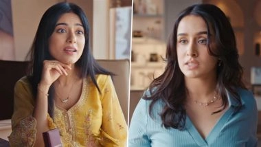 Shraddha Kapoor Collaborates With Amrita Rao for Her Jewellery Brand Palmonas; &lsquo;Vivaah&rsquo; Actress Brings &lsquo;Jal Lijiye Twist&rsquo; to It, Netizens Say &lsquo;Both Favs in One Frame&rsquo; (Watch Video)