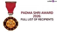 Padma Shri Award 2026: Full List of Recipients