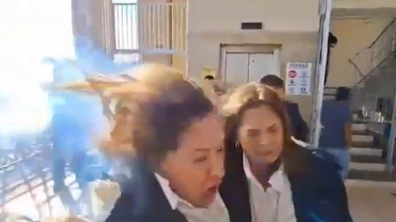 Gladis Aurora Lopez Injured as Explosive Thrown at Opposition Lawmakers Outside Honduran National Congress in Tegucigalpa, Video Surfaces