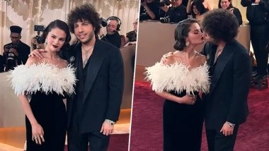 Golden Globes 2026: Selena Gomez Dazzles in Custom Chanel Gown As She Walks the Red Carpet With Husband Benny Blanco (Watch Video)