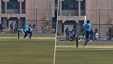 Shreyas Iyer Hits Bowler For Six In Nonchalant Fashion After Getting Struck On Helmet During Mumbai vs Punjab VHT 2025-26 Match (Watch Video)