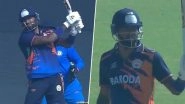Hardik Pandya Smashes 34 Runs in 1 Over To Reach His Maiden List-A Century During Baroda vs Vidarbha VHT 2025-26 Match (Watch Video) Hardik Pandya Smashes 34 Runs in 1 Over To Reach His Maiden List-A Century During Baroda vs Vidarbha VHT 2025-26 Match (Watch Video)