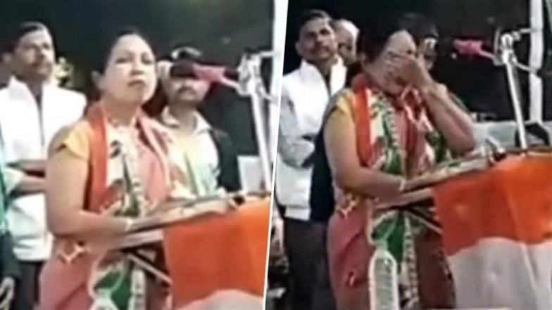 Slip of Tongue? Congress Candidate Mistakenly Calls Herself BJP Nominee, Video Goes Viral