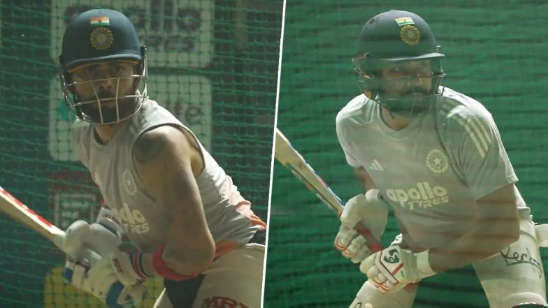 Ro-Ko Reloaded! India's Rohit Sharma, Virat Kohli Undergo Intensive Preparations Ahead of IND vs NZ 1st ODI 2026 (Watch Video)