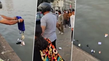 Mumbai: Man Caught Dumping Trash Into Arabian Sea Near Gateway of India, Video Goes Viral