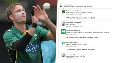 New Zealand Cricketer Jayden Lennox's LinkedIn Profile Highlighting His Diverse Career Goes Viral