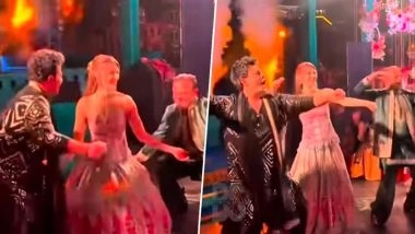 Nupur Sanon-Stebin Ben Pre-Wedding Bash: Kriti Sanon Sets the Dance Floor on Fire at Her Sister&rsquo;s Sangeet Night in Udaipur, Dances to &lsquo;Lollipop&rsquo; With Varun Sharma (Watch Videos)