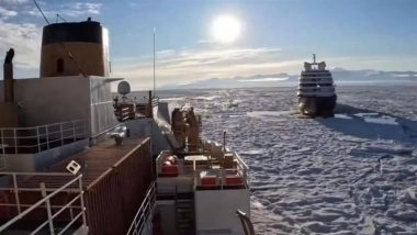 Scenic Eclipse II Rescued: Luxury Cruise Ship Trapped in Antarctic Ice Rescued by US Coast Guard (Watch Video)