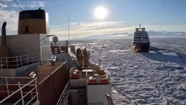 Scenic Eclipse II Rescued: Luxury Cruise Ship Trapped in Antarctic Ice Rescued by US Coast Guard (Watch Video)