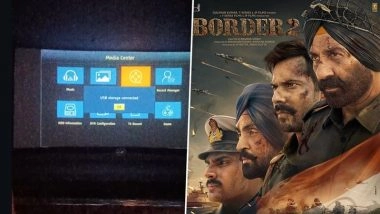 &lsquo;Border 2&rsquo;: Pirated Print of Sunny Deol and Varun Dhawan&rsquo;s War Film Screened in Theatre? (Watch Viral Video)