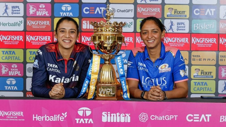 WPL 2026 Live Streaming Online, Mumbai Indians vs Royal Challengers Bengaluru: Watch TV Telecast of MI-W vs RCB-W Women's Premier League T20 Cricket Match