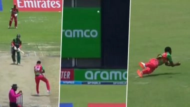 Shelton Mazvitorera Takes Miraculous Catch To Dismiss MD Abdullah After Bowler Fumbles To Hold-On During ZIM vs BAN U19 World Cup 2026 (Watch Video)