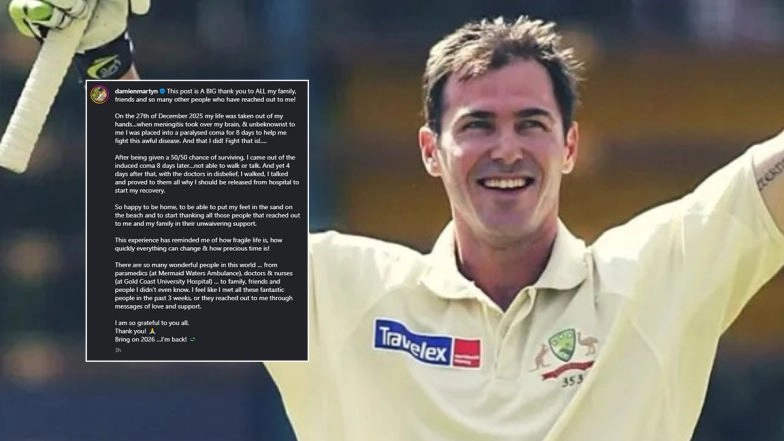 &lsquo;Reminded Me of How Fragile Life Is&rsquo;, Former Australian Batter Damien Martyn Opens Up on Battle With Meningitis